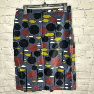 Boden Velvet retro design skirt